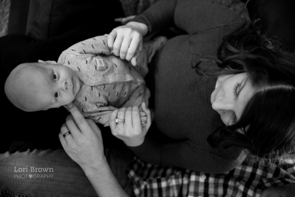 Kelowna newborn documentary session, mom and baby