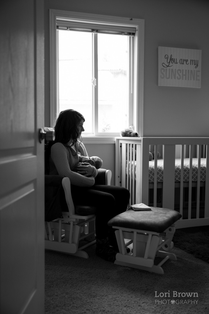 Kelowna newborn documentary session, baby room