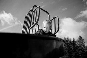 kelowna documentary family photography, scary slide