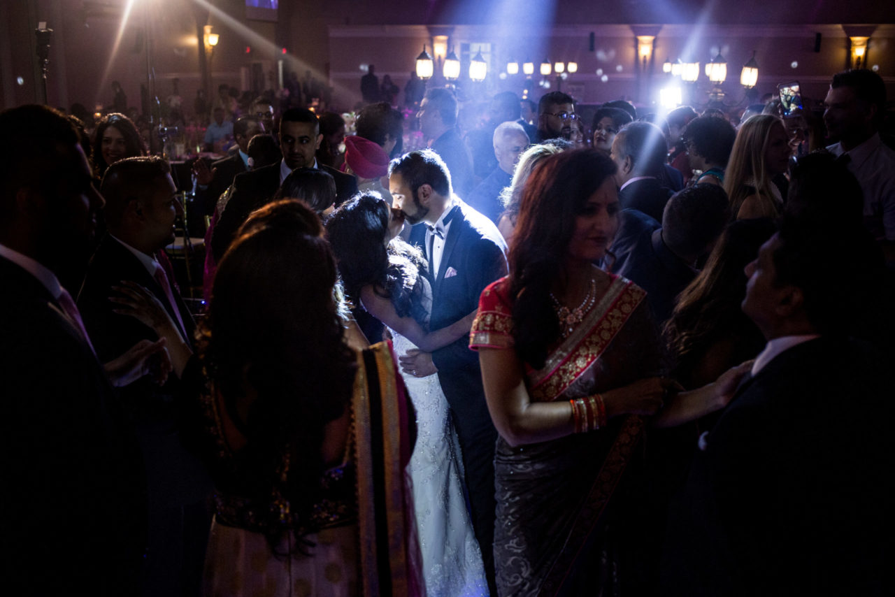 Nanaimo & Vancouver Island Wedding Photographer | bride and groom under spotlight at reception